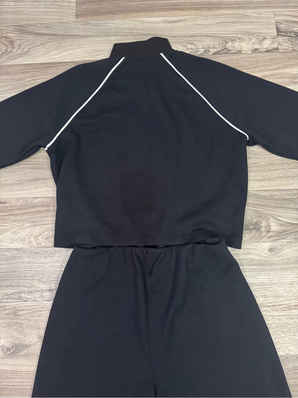 NWT Spanx AirEssentials Pique Half Zip Top Long Sleeve Jumpsuit Size Medium Tall - Picture 11 of 13